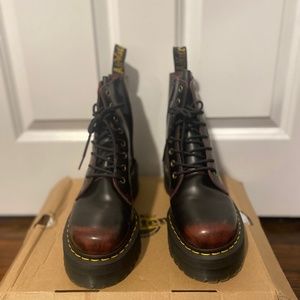 Dr. Martens Cherry Red Jadon Boots (Leather)